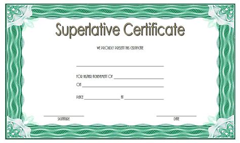 free superlative award certificate template.